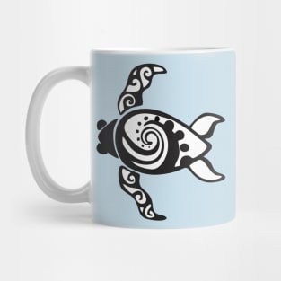 black white turtle art Mug